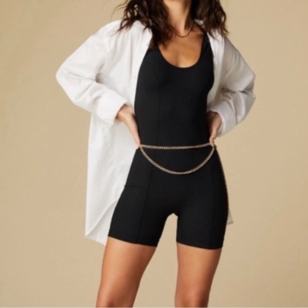 Tan + Lines Sport By Silvan Ribbed Romper